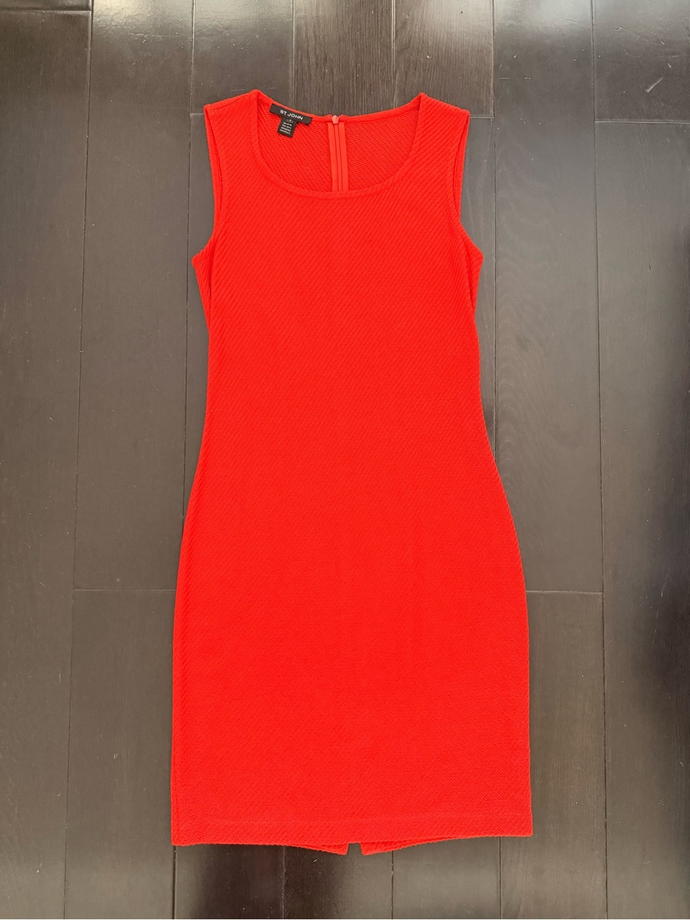 St. John Bright Orange Sleeveless Knit Tank